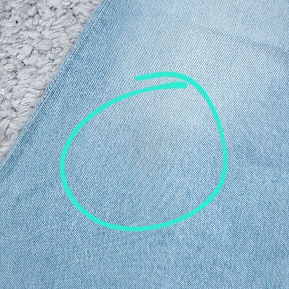 READ Mother Snacks Sugar Cone Maxi Skirt Sweet & Sour Size 26 Light Wash Blue - Picture 7 of 15